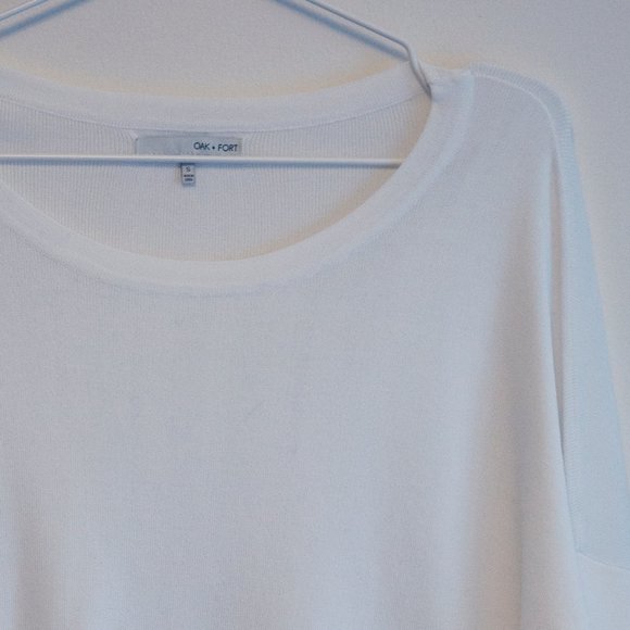 Oak + Fort - White Long Sleeve Shirt - Size S - Picture 2 of 2